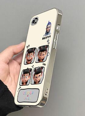 搞怪哪吒适用苹果4s手机壳硅胶iphone4全包防摔保护套苹果5男女新款iphone5s卡通可爱软壳保护壳A1431外壳薄