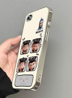 搞怪哪吒适用苹果4s手机壳硅胶iphone4全包防摔保护套苹果5男女新款iphone5s卡通可爱软壳保护壳A1431外壳薄