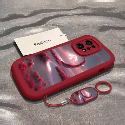 适用OPPOFindX5手机壳oppo保护套X5Pro新款硅胶镜头全包创意个性防摔套花海月亮男女同款简约软外壳挂绳潮流