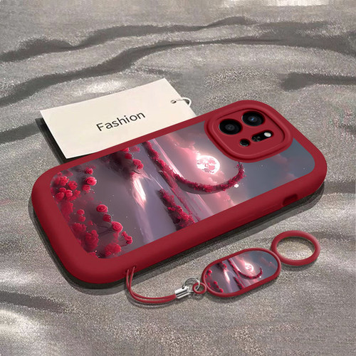 适用荣耀Play9T手机壳honor保护套新款硅胶镜头全包创意时尚个性防摔套花海月亮男女同款网红手机软壳挂绳潮