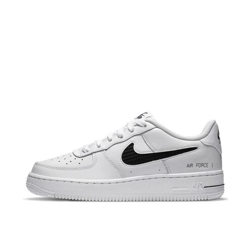 NikeAir Force 1 07 合成革 包裹性板鞋 白黑 男女同款DB2616-100