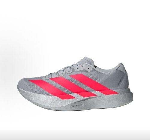 adidas Adizero EVO SL 缓震 防滑 圆头 运动 跑鞋 灰色 KI3381