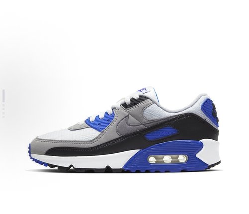Nike Air Max 90 复古轻便 低帮 跑步鞋 女款 皇家蓝CD0490-100