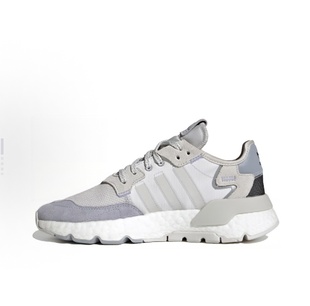 adidas originals Nite Jogger 合成革 舒适百搭女款 灰白H03250