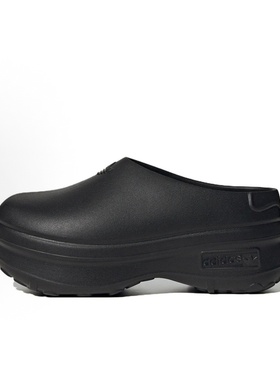 adidas originals AdiFOM 耐磨轻便 防滑包头拖鞋 女款 黑IE4626