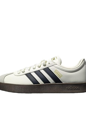 adidas Vl Court Classic防滑耐磨 低帮板鞋 男女同款 白色JQ1501
