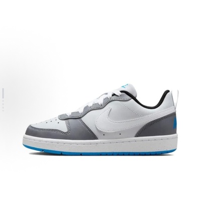Nike Court Borough Low 舒适休闲 低帮 儿童板鞋 白灰DV5456-019