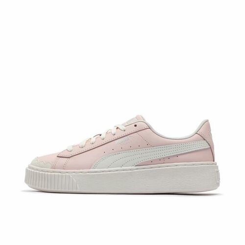 PUMA彪马 BASKET PLATFORM 复古低帮 板鞋 女款 粉白397250-02