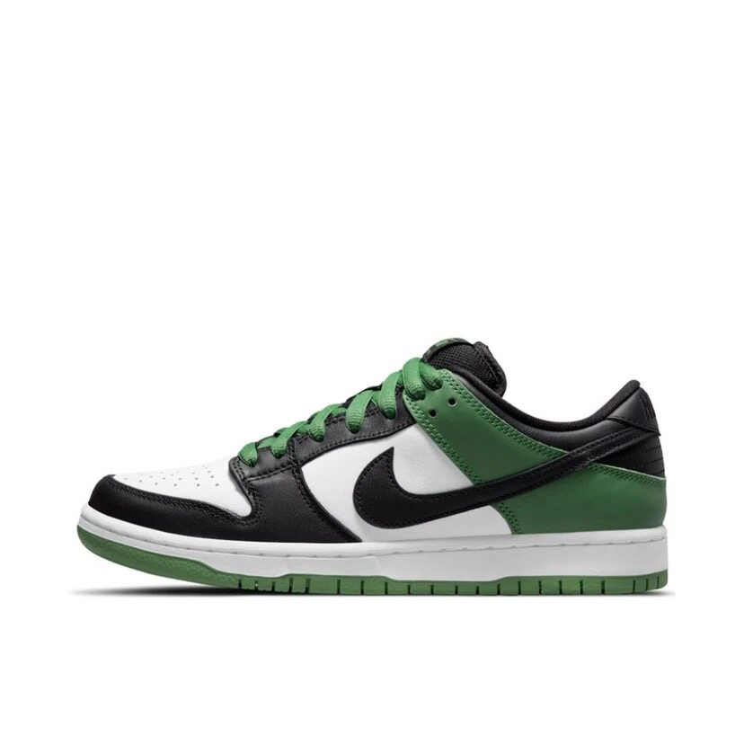 Nike Dunk SB 二层牛皮 Pro 低帮 板鞋 男女同款 黑绿BQ6817-302