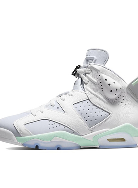 Jordan Air Jordan 6薄荷泡沫 高帮篮球鞋 女款 白灰绿DQ4914-103