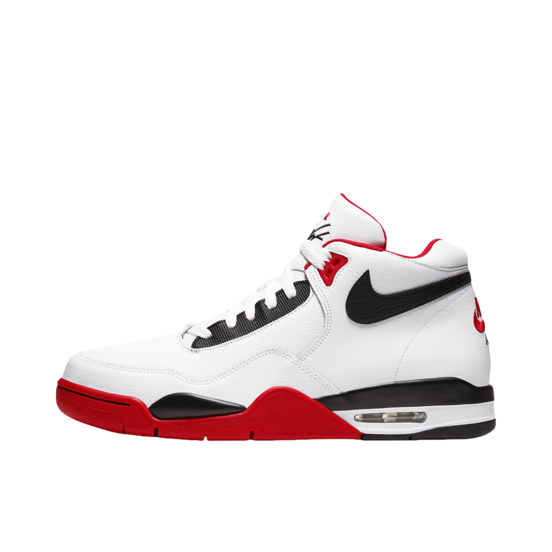 Nike Flight Legacy 经典风格 中帮 复古篮球鞋 红白 BQ4212-100