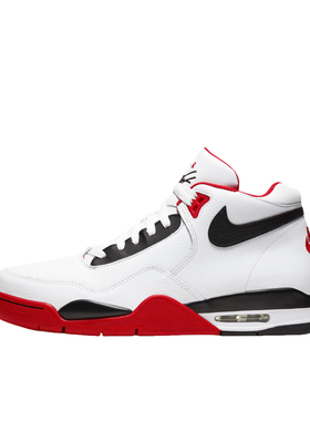 Nike Flight Legacy 经典风格 中帮 复古篮球鞋 红白 BQ4212-100