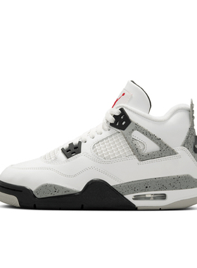 Jordan Air Jordan 4 Retro OG中帮 儿童篮球鞋 白黑色IB4171-100
