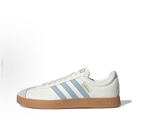 adidas VL COURT 2.0  耐磨 低帮 板鞋 男女同款 白蓝JH5063