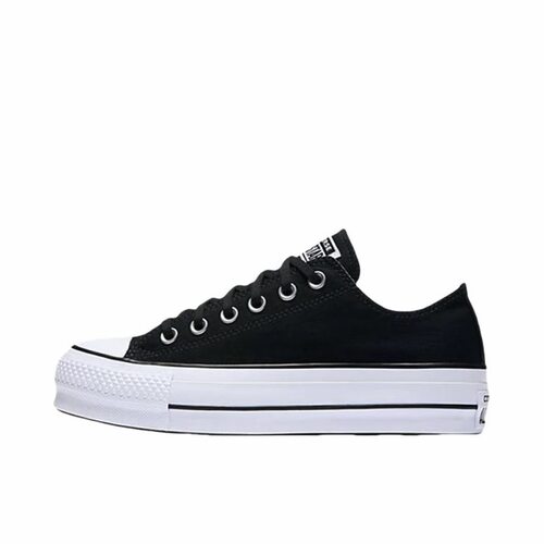 Converse All Star 松糕底 轻便 低帮 帆布鞋 女款 黑白560250C