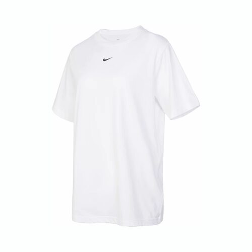 Nike  Sportswear纯色Logo徽标圆领宽松透气短袖T恤 女FD4150-100