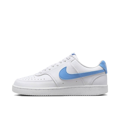 Nike Court Vision 复古缓震 板鞋 女款/白色/天蓝色DH3158-107