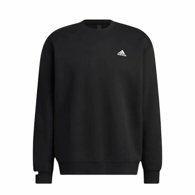 adidas LABEL Logo印花图案圆领套头长袖卫衣 男女黑色IB2774