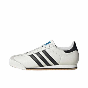 adidas originals 皮革 舒适经典T头鞋 低帮 男女同款 米黑IG8950