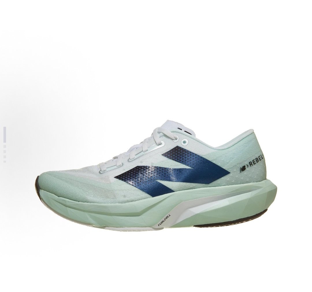 New Balance Rebel V4透气 低帮 通勤跑步鞋 男款 白绿色MFCXCE4