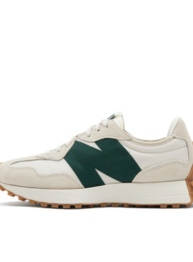 New Balance 327 减震 拼接 织物 慢跑 跑鞋 米色/绿色 MS327HR1
