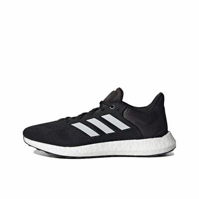adidas Pure Boost 21 织物透气 低帮跑步鞋 男女同款 黑白GW4832