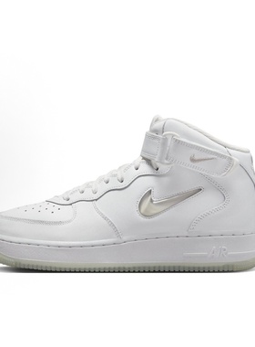 Nike Air Force 1 Jewel Surfaces中帮 板鞋白色白宝石DZ2672-101