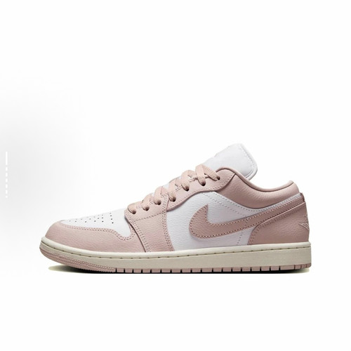 Jordan Air Jordan 1百搭 防滑耐磨板鞋 女款 粉白色 DC0774-162