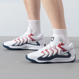 NIKE耐克男鞋 KD17 EP杜兰特17代缓震实战训练篮球鞋FJ9488-101