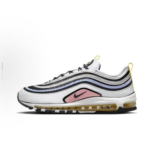 Nike Air Max 97  低帮 休闲跑步鞋 男女同款 白黑DX6057-001