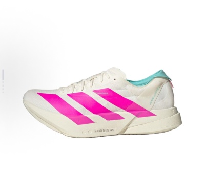 adidas Adizero Adios Pro 4竞速跑步鞋 男款 白亮粉KJ3873
