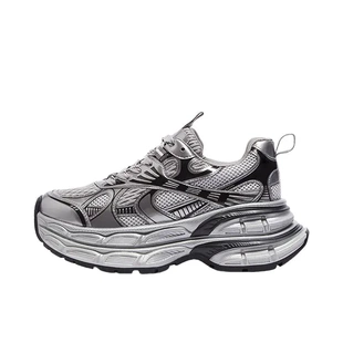 灰色 骆驼 枪黑色L24A255753A 厚底网面女款 老爹鞋 银月 运动鞋