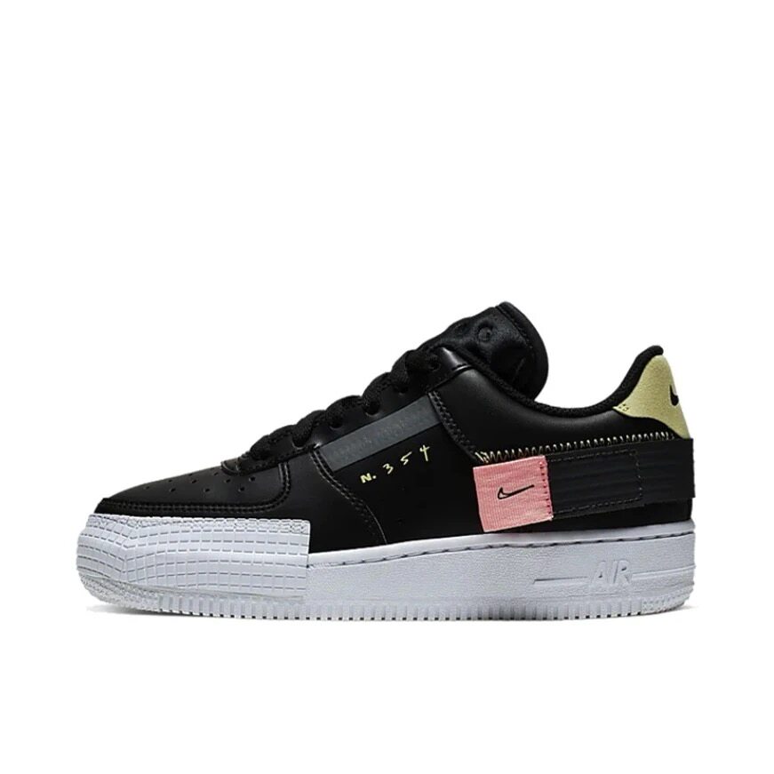 NikeAir Force 1 Type 复古休闲GS 低帮 板鞋 黑绿男女BQ4793-001