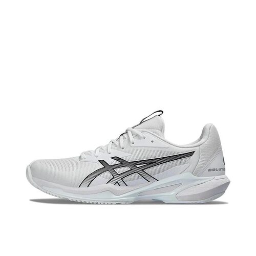 ASICS  防滑耐磨透气 低帮 网球鞋 男 白黑色1041A438-101