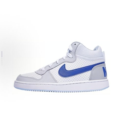 Nike Court Borough 防滑减震耐磨 中帮 儿童板鞋 白蓝FB7177-141
