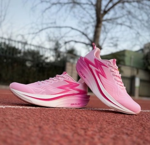 361° 飞燃4MIX 桃花韵碳板跑步鞋 男女同款 白粉红色672512204-9