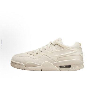 Jordan Air Jordan 4 网布皮革 麂皮 篮球鞋 女款 米色FQ7940-200