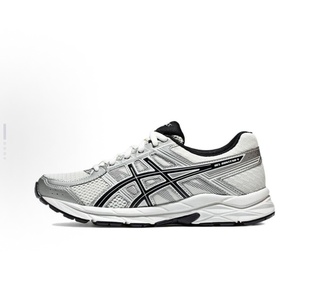 ASICS Gel-Contend 4 双层 低帮跑步鞋 女款 银黑色1012B732-103