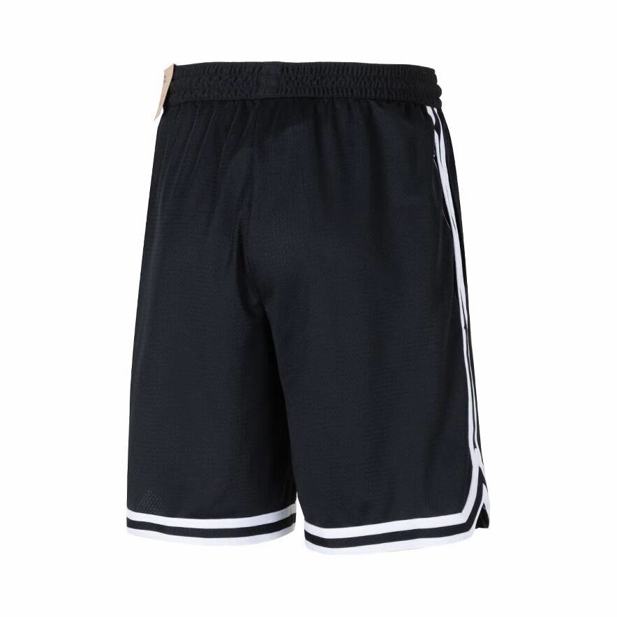 Nike 条纹拼色宽松舒适直筒篮球裤 男款 黑色FN2652-010