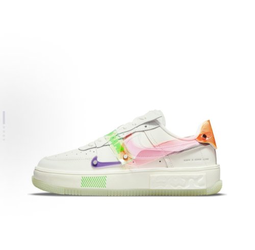 Nike Air Force 1  合成革夜防滑低帮 板鞋 女款 白色DO2332-111