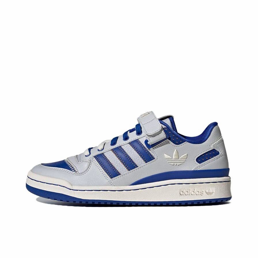 adidas originals FORUM 皮革 舒适 低帮 板鞋 男款 灰蓝IE0476图片