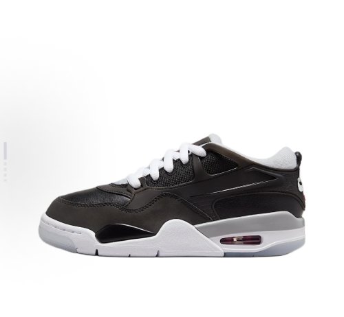Jordan Air Jordan 4 RM 耐磨 低帮 儿童篮球鞋 黑白HV5187-010