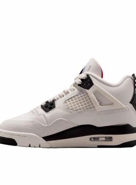 JordanAir Jordan 4舒适经典GS 低帮 篮球鞋 白黑 男女IM4026-100