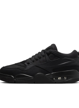 Jordan Air Jordan 4 耐磨 低帮 复古篮球鞋 男款 黑色FQ7939-004