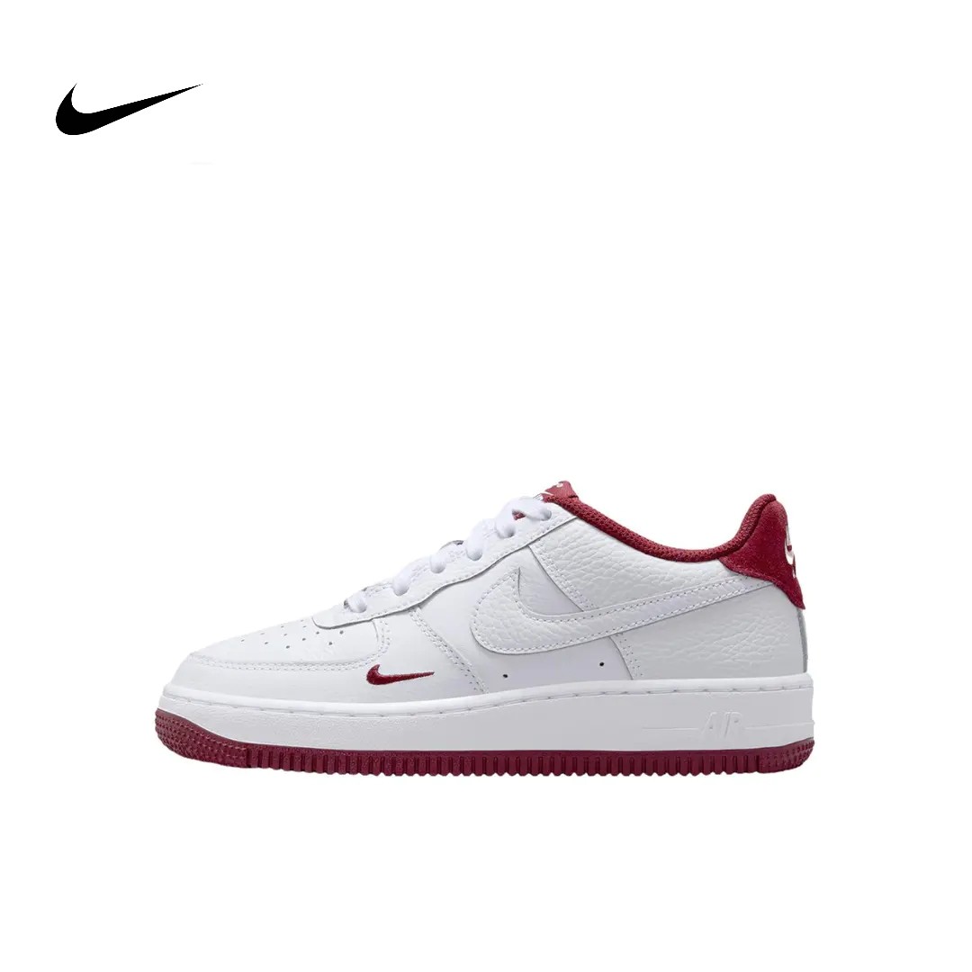 Nike Air Force 1 Lv8 皮革 3 低帮 儿童板鞋 白红HF0952-100,运动鞋new,板鞋,淘宝优惠券,粉丝福利购,淘宝优惠卷