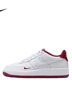 Nike Air Force 1 Lv8 皮革 3 低帮 儿童板鞋 白红HF0952-100
