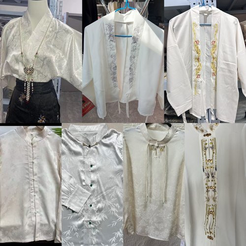 新中式对襟立领飞机袖汉服上衣