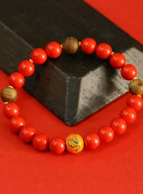 十二生肖朱砂沉香手链