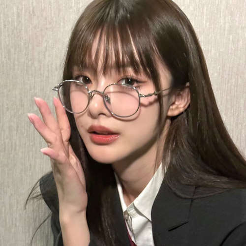 gm金属银框素颜神器眼镜女ins风