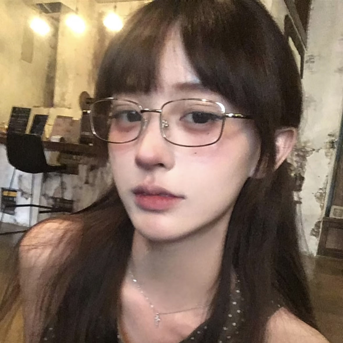 高智感金丝方框眼镜高级感近视可配度数纯欲眼镜框复古银边防蓝光